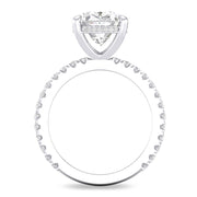 14K White Gold 2.5Ct. Oval Diamond Hidden Halo Engagement Ring