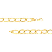 14K Yellow Gold Alternating Single/Double Link Bracelet