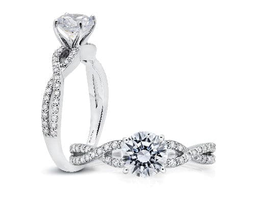 Peter Storm Round Diamond Twist Solitaire Engagement Ring