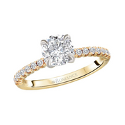14K Yellow Gold Round Lab Grown Diamond Engagement Ring