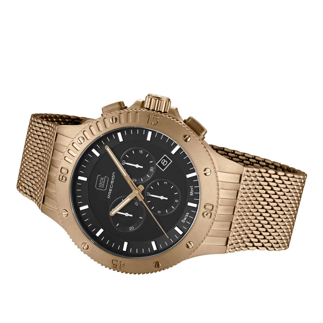 Glock Men's Stainless Steel Chronograph Quartz Watch Coyote/Black