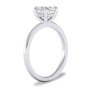 14K White Gold 2Ct. Cushion Cut Diamond Hidden Halo Engagement Ring