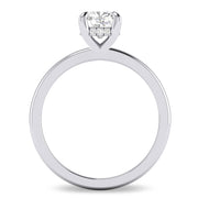 14K White Gold 2Ct. Cushion Cut Diamond Hidden Halo Engagement Ring
