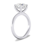 14K White Gold 2Ct. Round Diamond Hidden Halo Engagement Ring