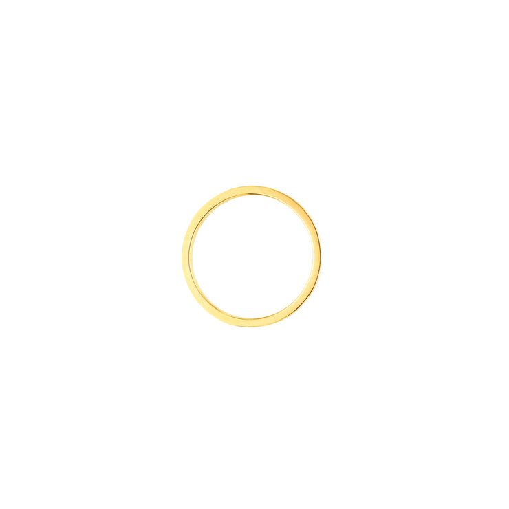 14K Yellow Gold Black Enamel Band Ring