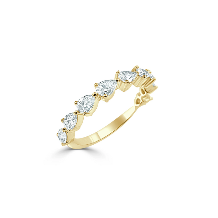 14K Gold Diamond Pear Ring, .85ctw.