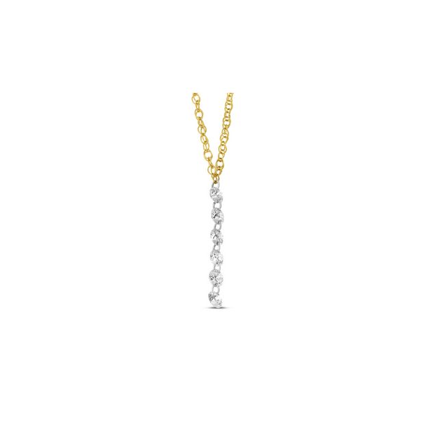 14K Yellow Gold 0.30 ctw. Dashing Diamond Cable Chain Necklace