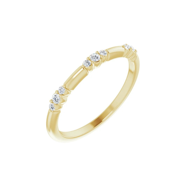 14k Gold Lab Grown Diamond Stackable Band 1/8CTW