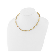 14K Yellow Gold Fancy Link Chain Necklace