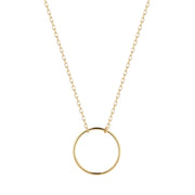 14k Yellow Gold Ada Open Circle Necklace