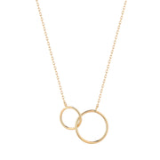 14k Yellow Gold Helen Interlinked Circle Necklace