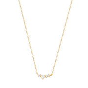 14k Yellow Gold Venus Opal & Diamond Necklace
