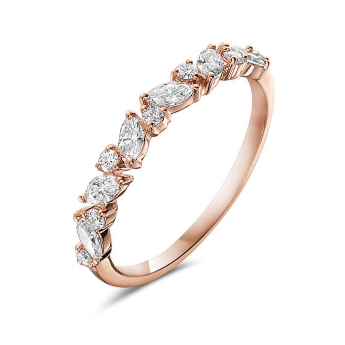 Kay Diamond Engagement Ring 3/4 ct tw Marquise/Round 14K Rose Gold |  Hamilton Place